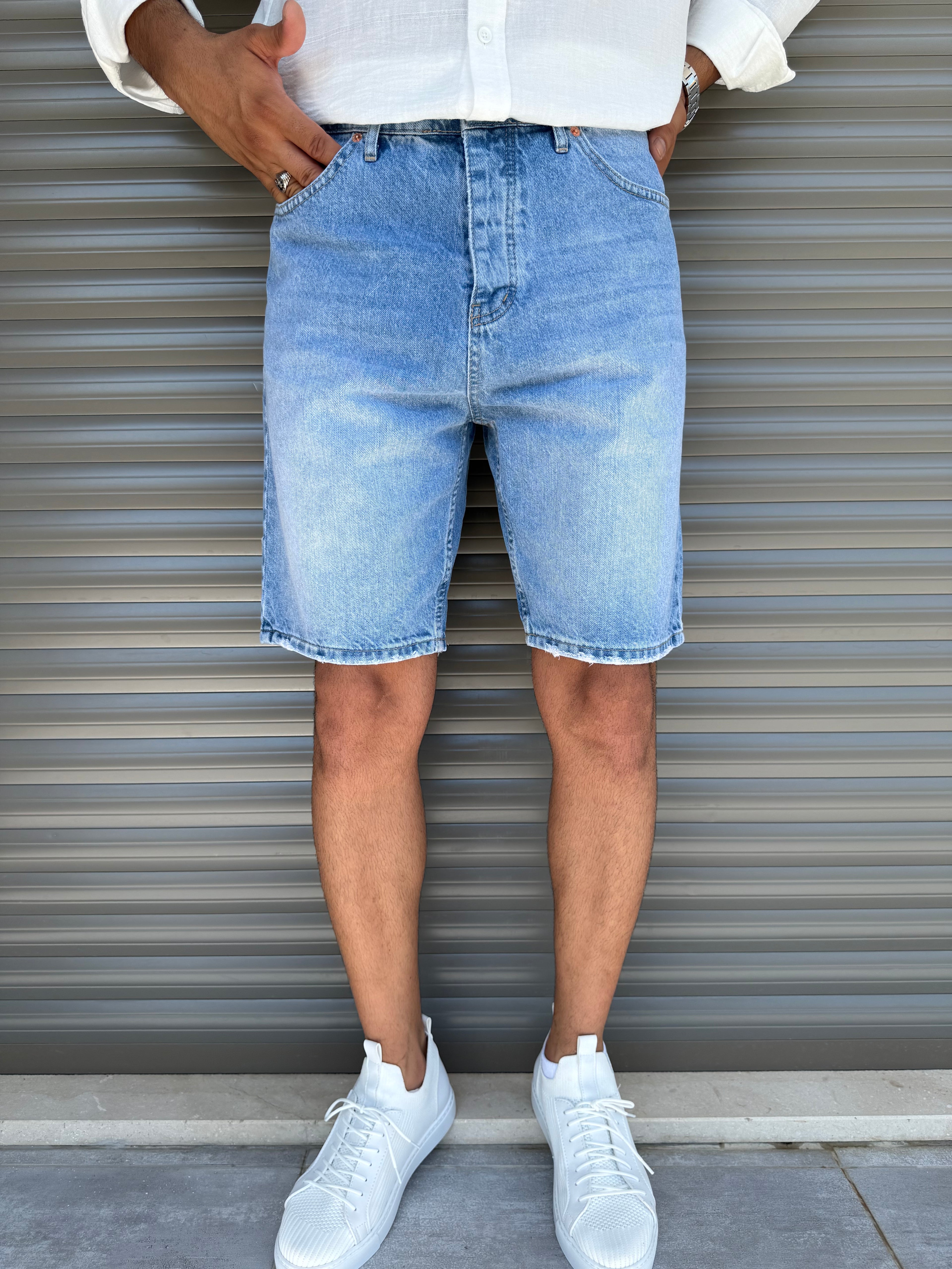 Erkek Baggy Jean Şort