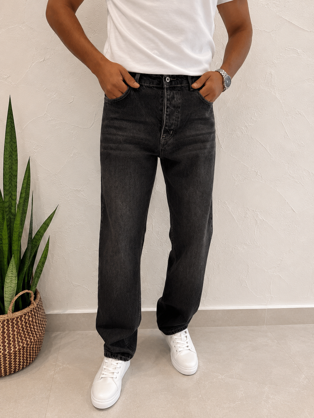 Kül Siyah Regular Jean