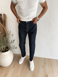 Koyu Lacivert Boyfriend Jean
