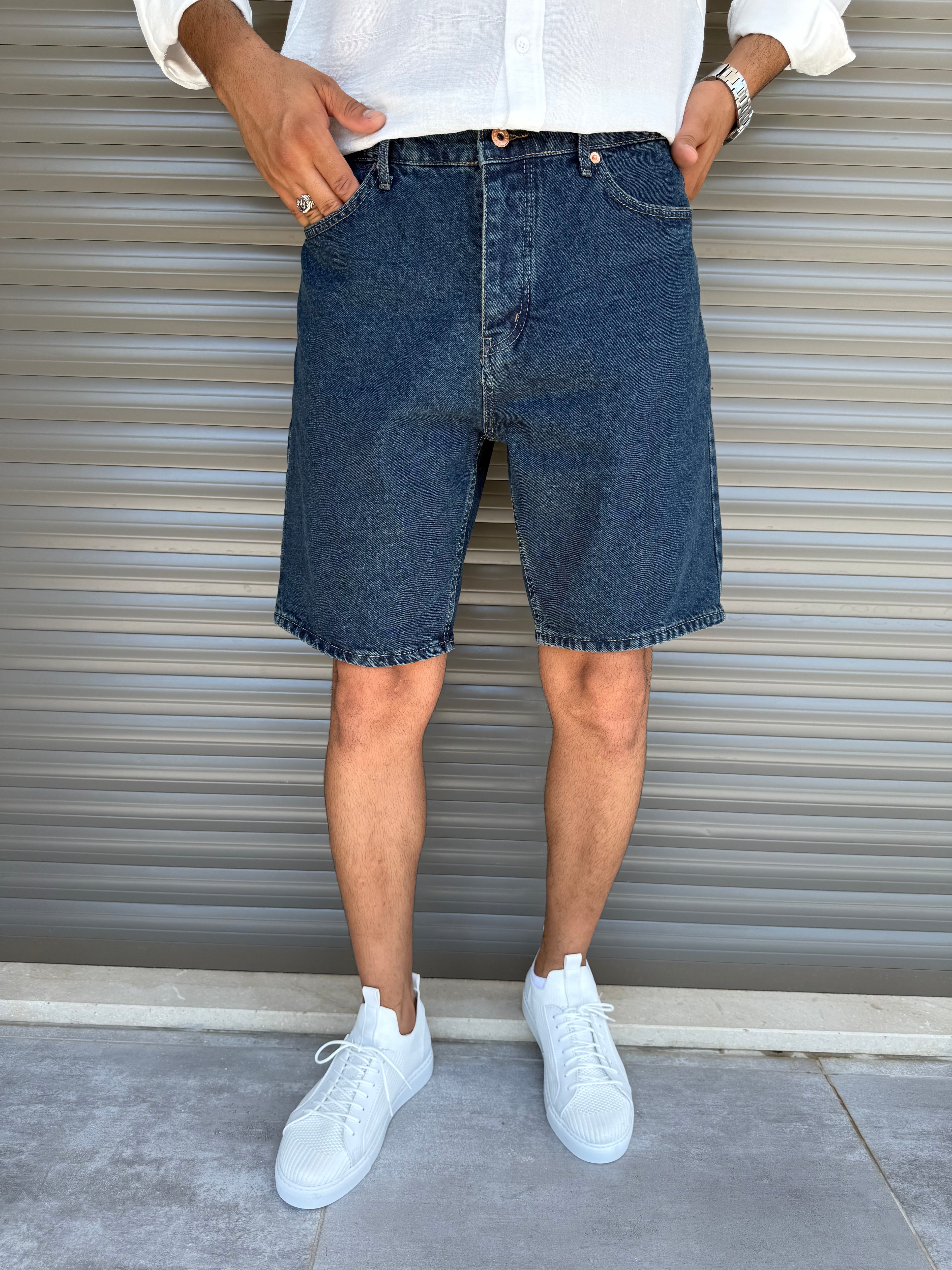 Erkek Baggy Jean Şort