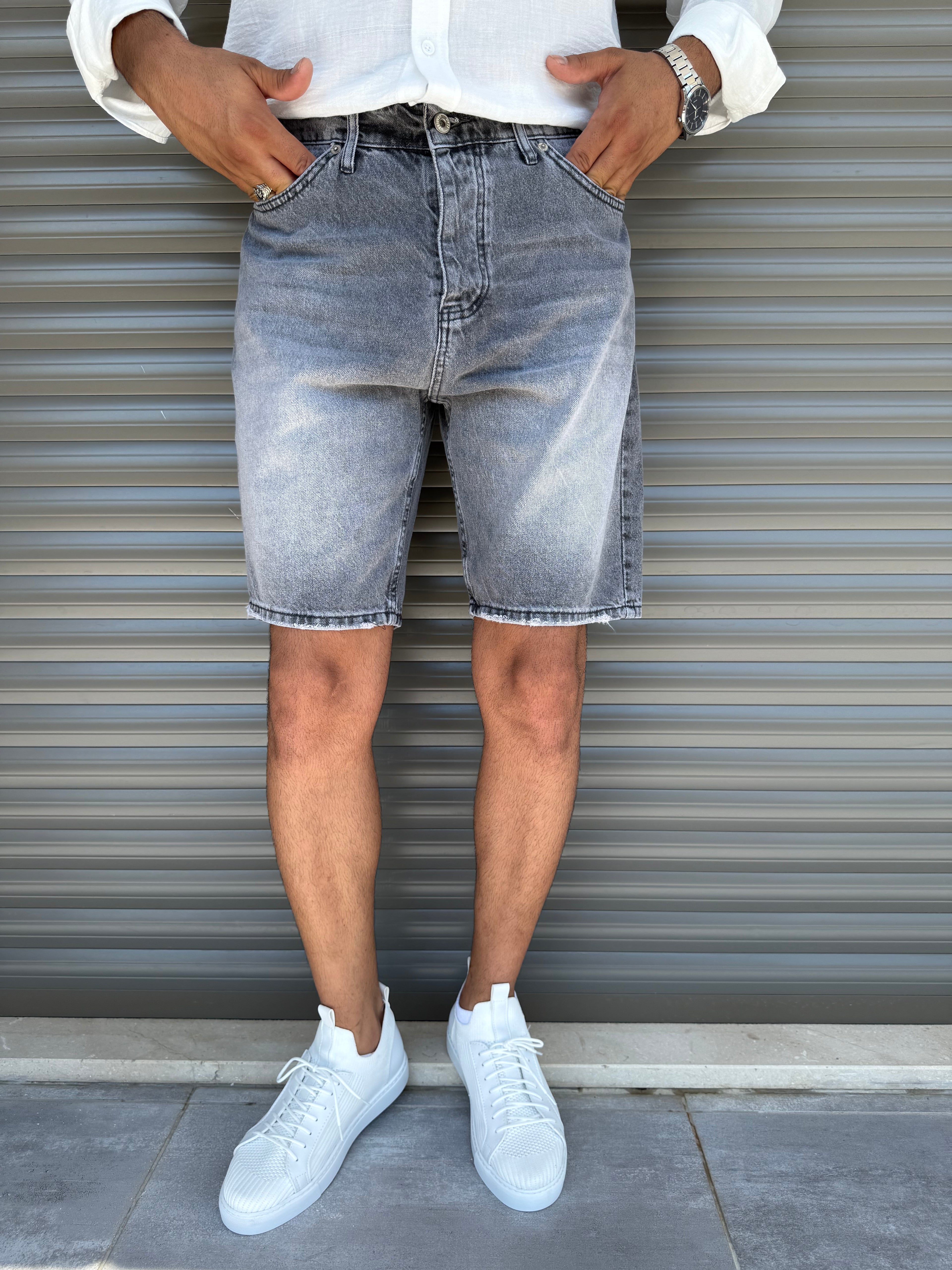 Erkek Baggy Jean Şort
