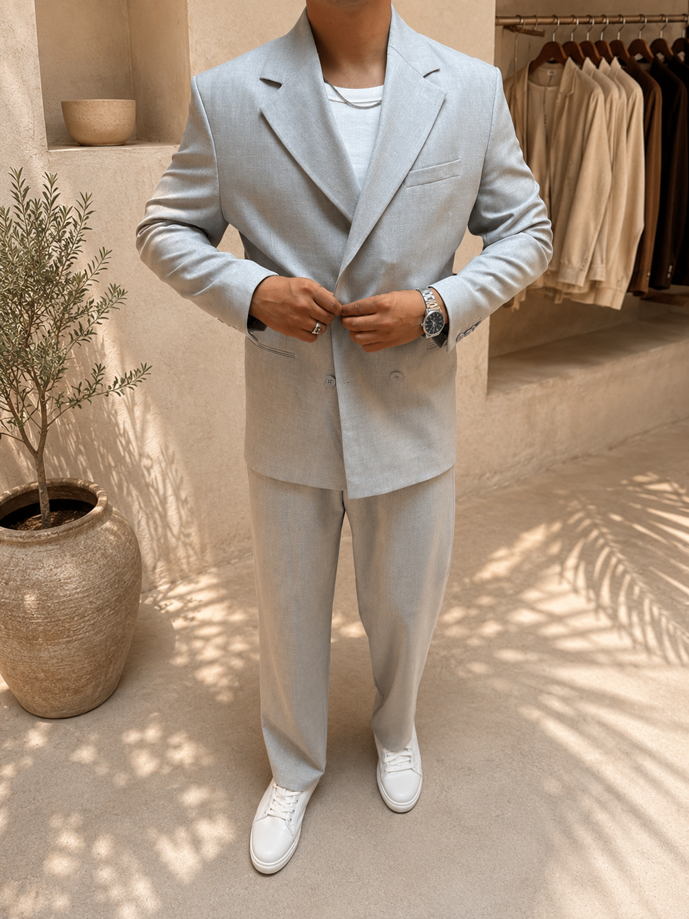 Gri Oversize Takım Elbise