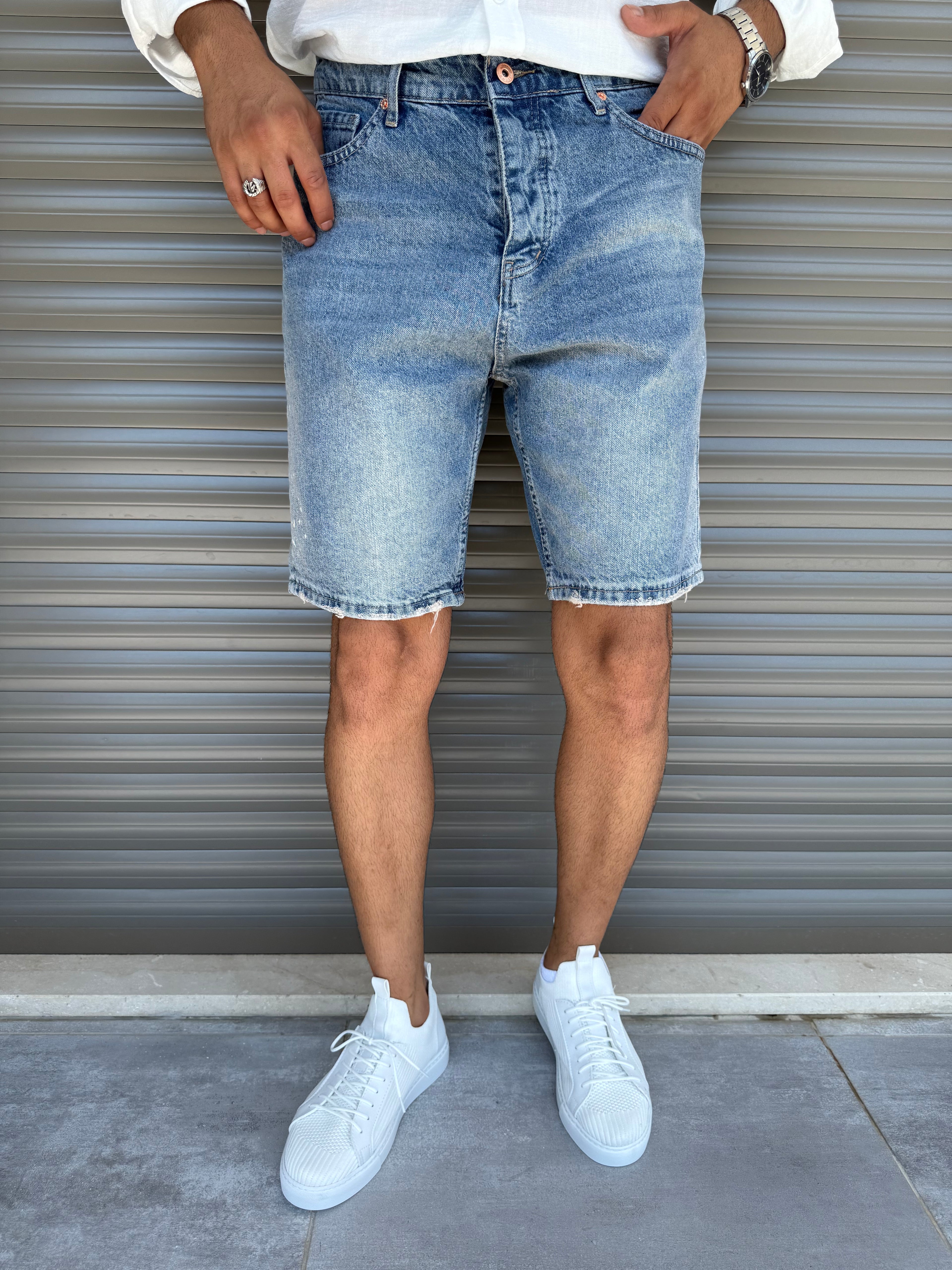 Erkek Baggy Jean Şort
