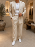 Krem Oversize Takım Elbise