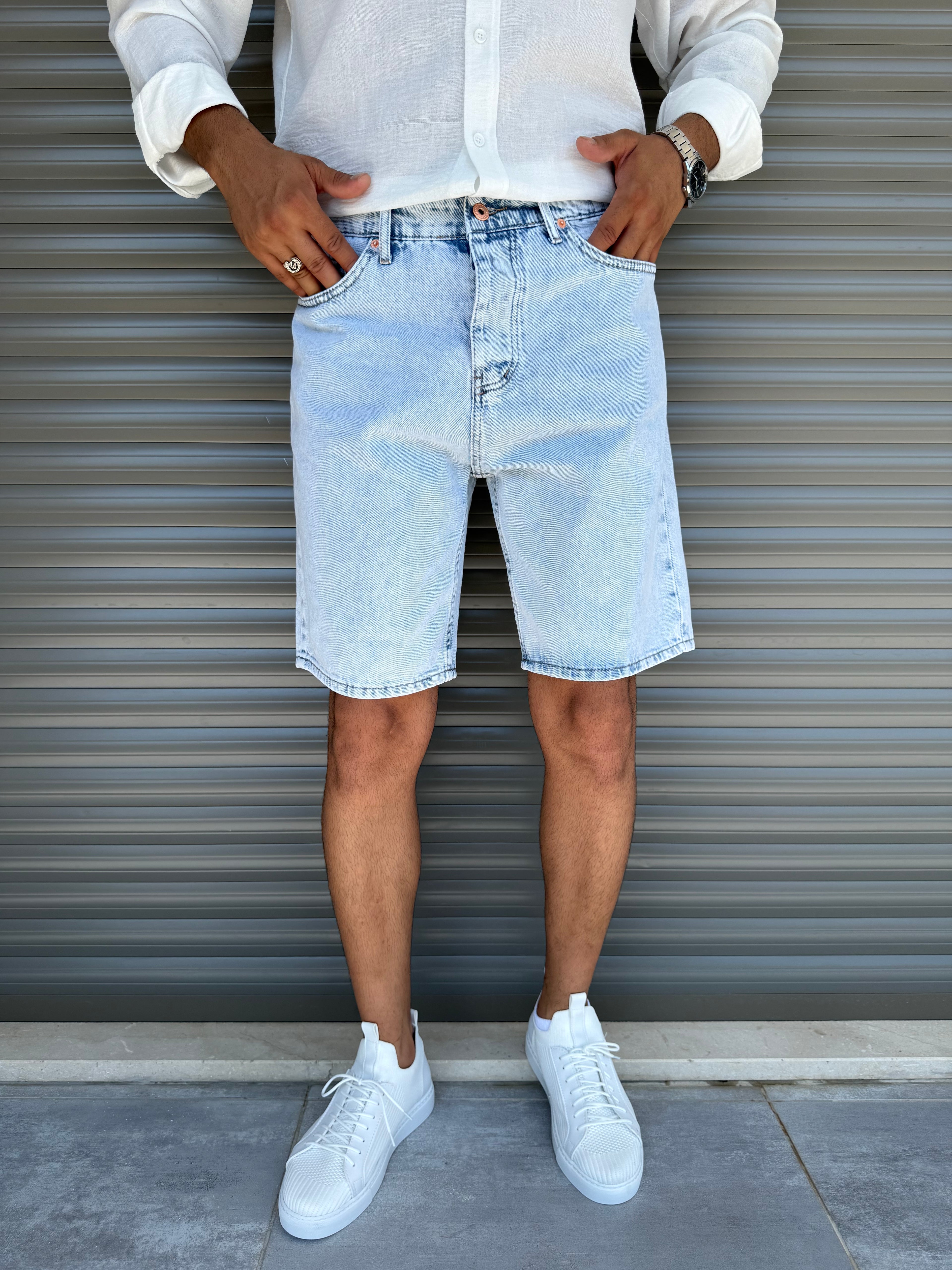 Erkek Baggy Jean Şort