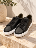 🖤 Premium Siyah Deri Sneaker Beyaz Taban