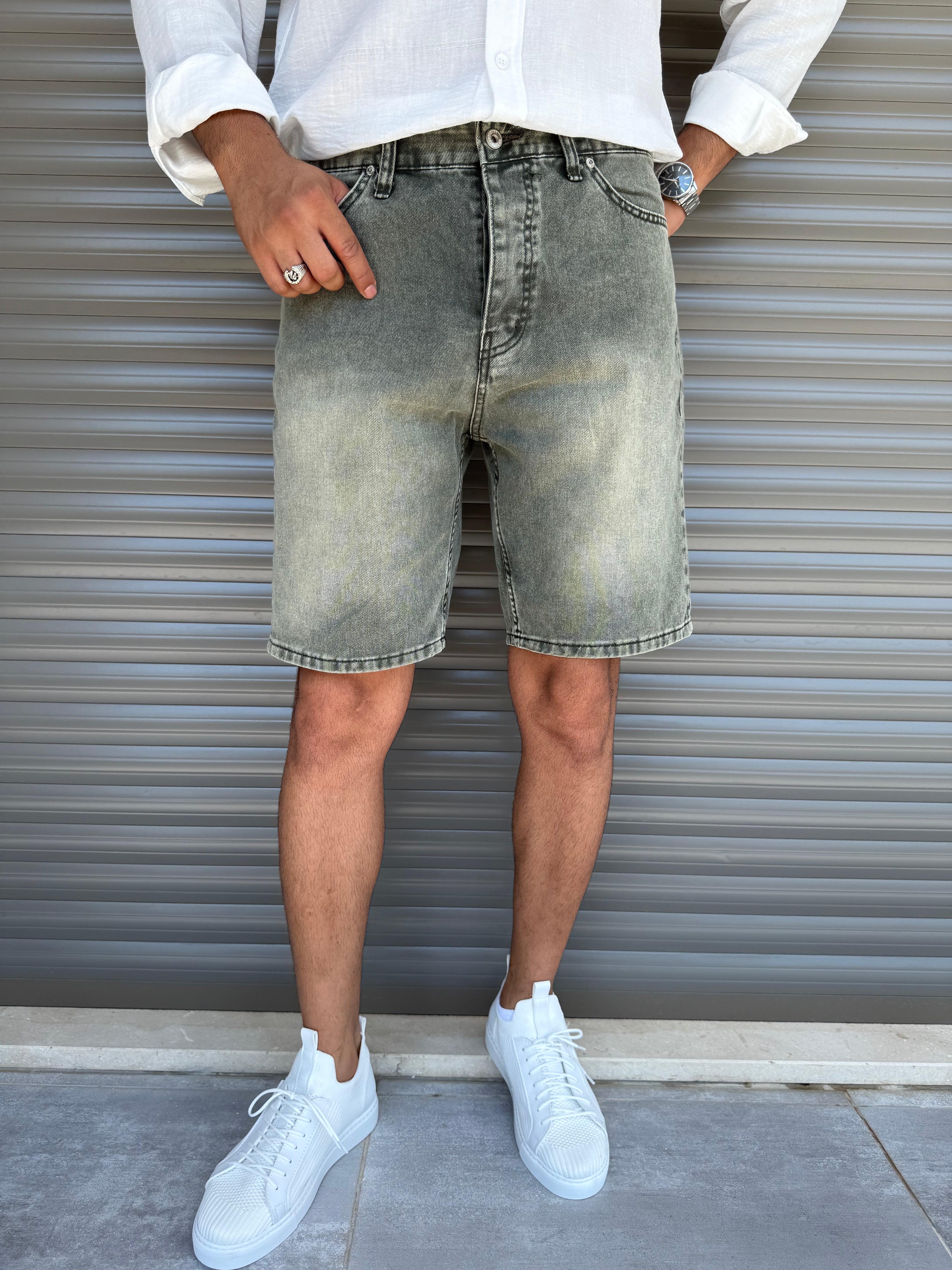 Erkek Baggy Jean Şort