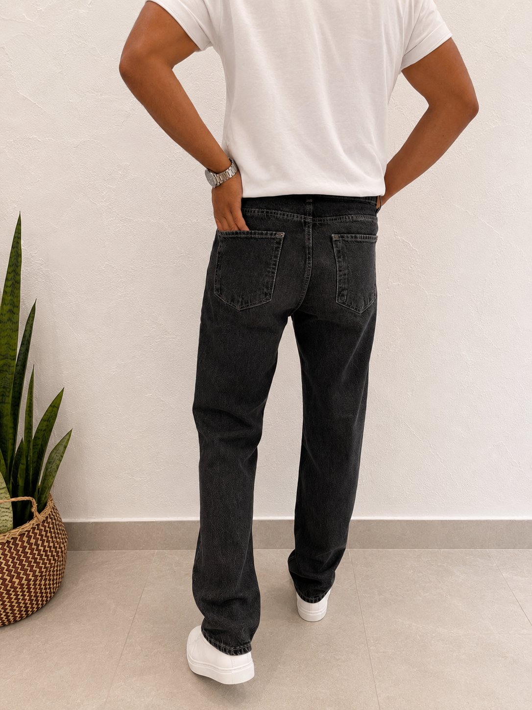 Kül Siyah Regular Jean