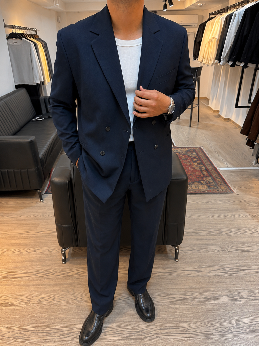 Lacivert Oversize Takım Elbise