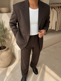 Kahve Oversize Takım Elbise