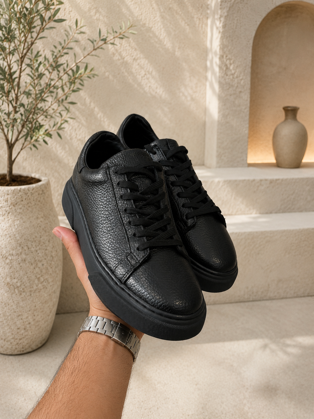 🖤 Premium Siyah Deri Sneaker